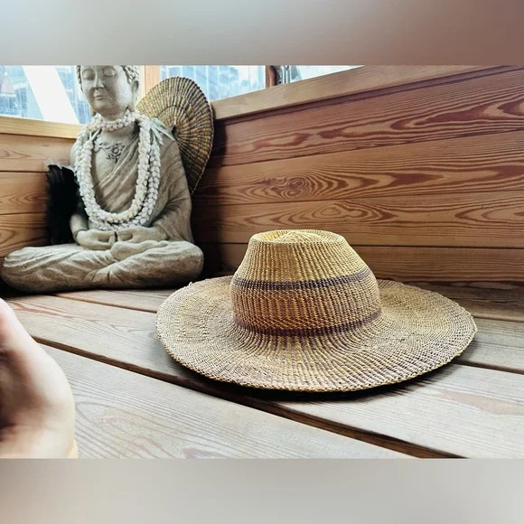 SOLD Woven Palmilla Wide Brim Hat - Picture 3 of 6